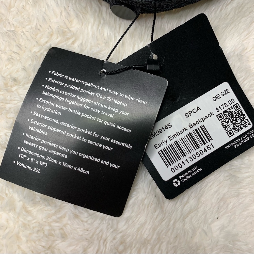 Lululemon Early Embark Backpack NWT Grey - Picture 16 of 16